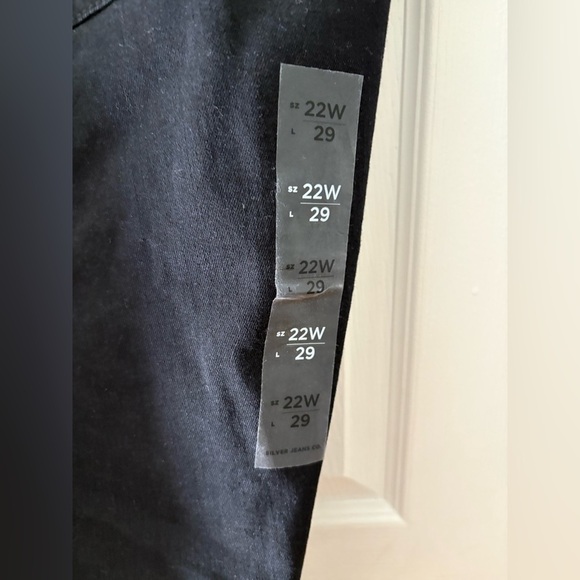 Silver Jeans NWT Ibister high rise skinny black size 22W 29” inseam pants - Picture 5 of 14